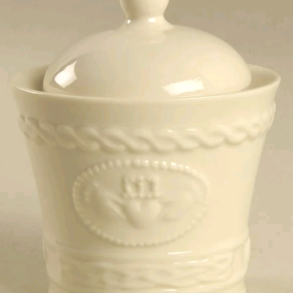 Belleek Claddagh Sugar Bowl